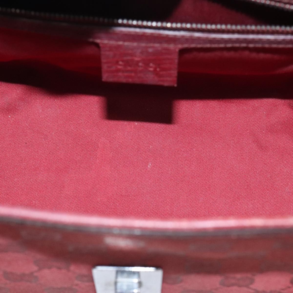 Gucci Bamboo Red Canvas Shoulder Bag (Pre-Owned) Size ONE SIZE - 16 Thumbnail
