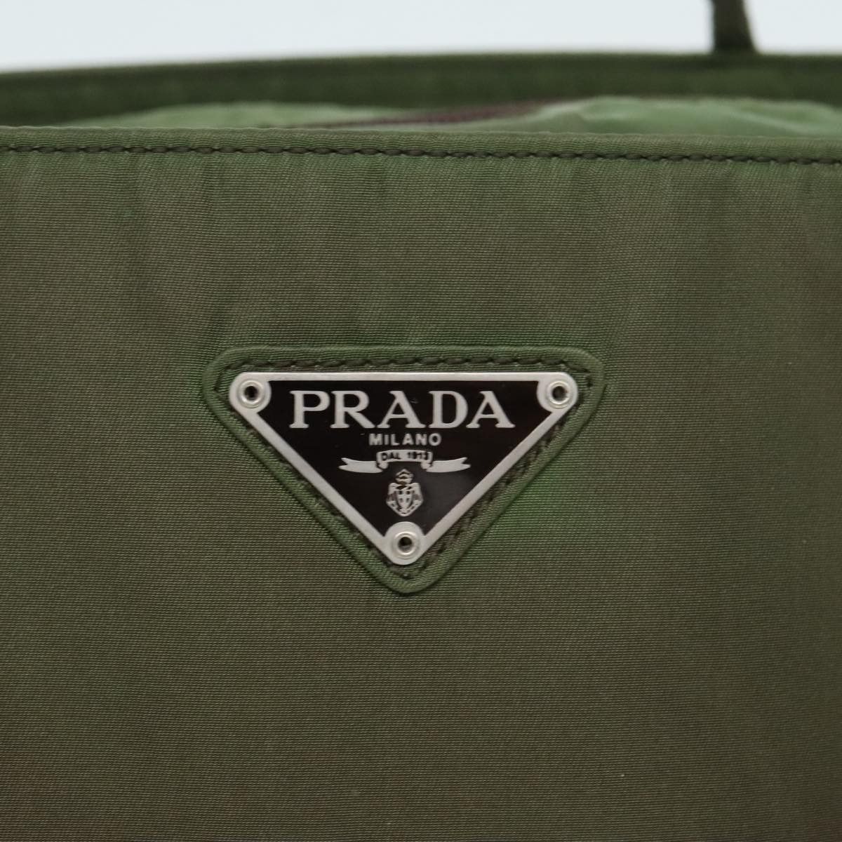 Prada Tessuto Green Synthetic Tote Bag (Pre-Owned) Size ONE SIZE - 14 Thumbnail