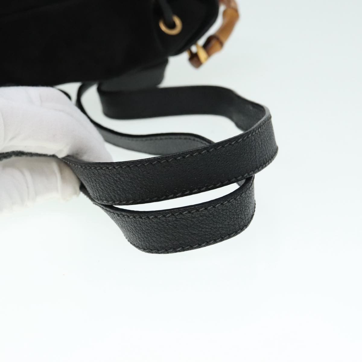 Gucci Bamboo Black Suede Backpack Bag (Pre-Owned) Size ONE SIZE - 5 Thumbnail