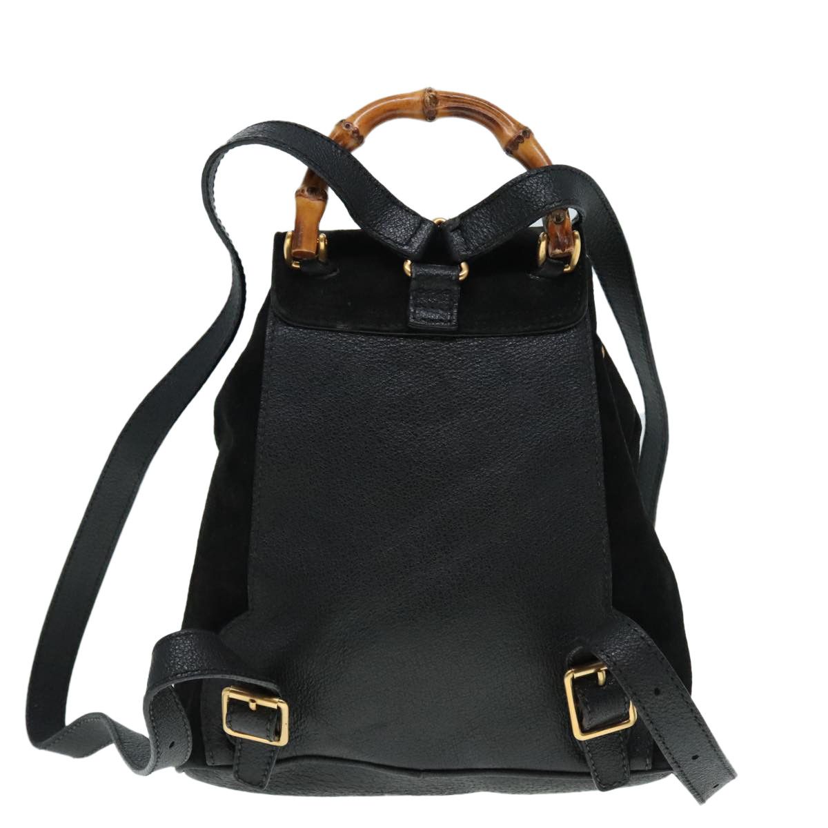 Gucci Bamboo Black Suede Backpack Bag (Pre-Owned) Size ONE SIZE - 2 Thumbnail