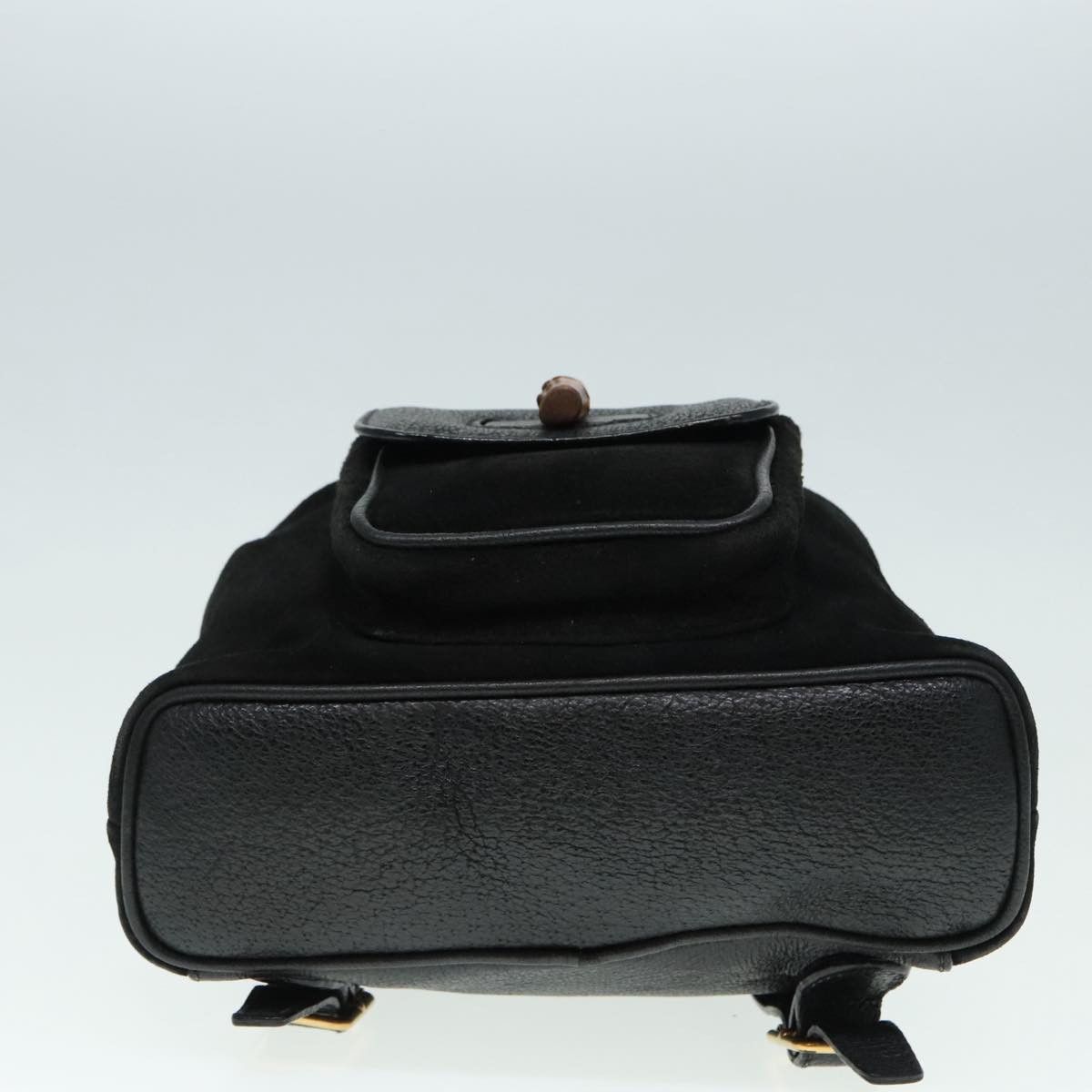 Gucci Bamboo Black Suede Backpack Bag (Pre-Owned) Size ONE SIZE - 20 Thumbnail