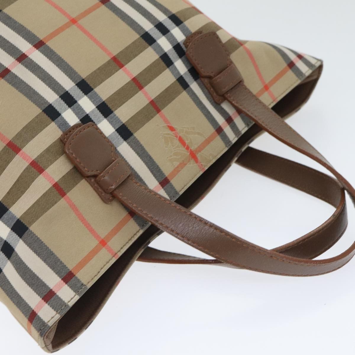 Burberry Nova Check Beige Canvas Tote Bag (Pre-Owned) Size ONE SIZE - 14 Thumbnail