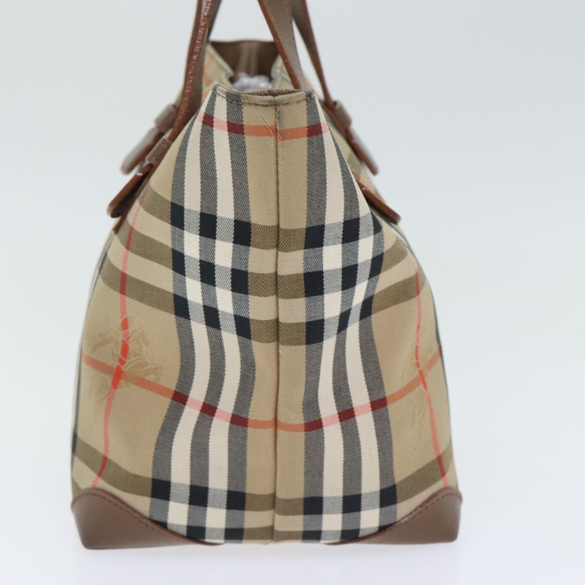 Burberry Nova Check Beige Canvas Tote Bag (Pre-Owned) Size ONE SIZE - 3 Thumbnail