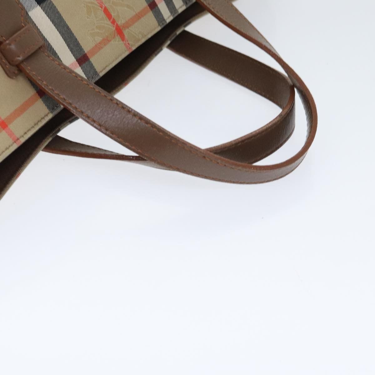 Burberry Nova Check Beige Canvas Tote Bag (Pre-Owned) Size ONE SIZE - 5 Thumbnail