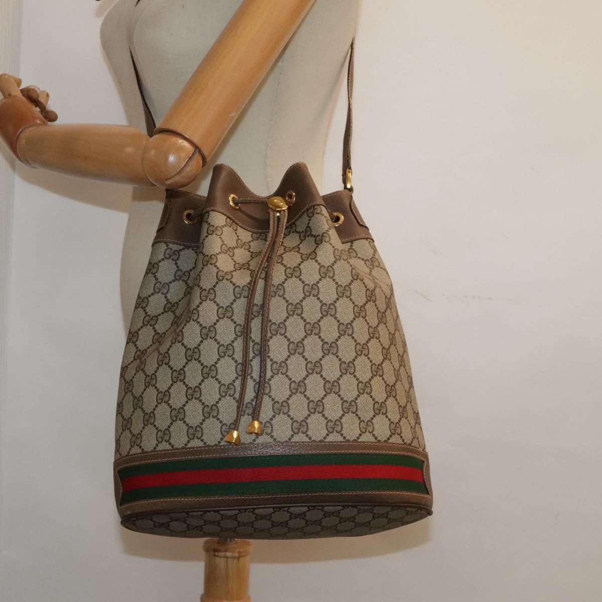 Gucci Beige Canvas Shoulder Bag (Pre-Owned) Size ONE SIZE - 13 Thumbnail