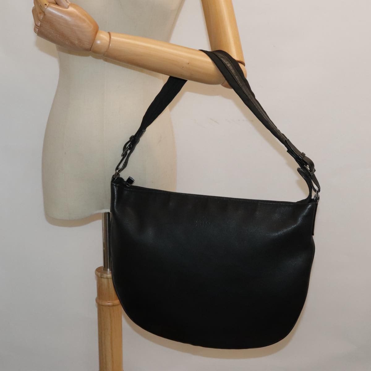 Gucci Demi Lune Black Leather Shoulder Bag (Pre-Owned) Size ONE SIZE - 14 Thumbnail