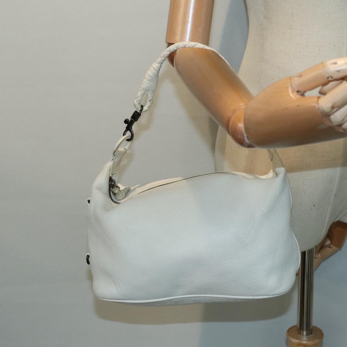 Bottega Veneta White Leather Handbag (Pre-Owned) Size ONE SIZE - 15 Thumbnail