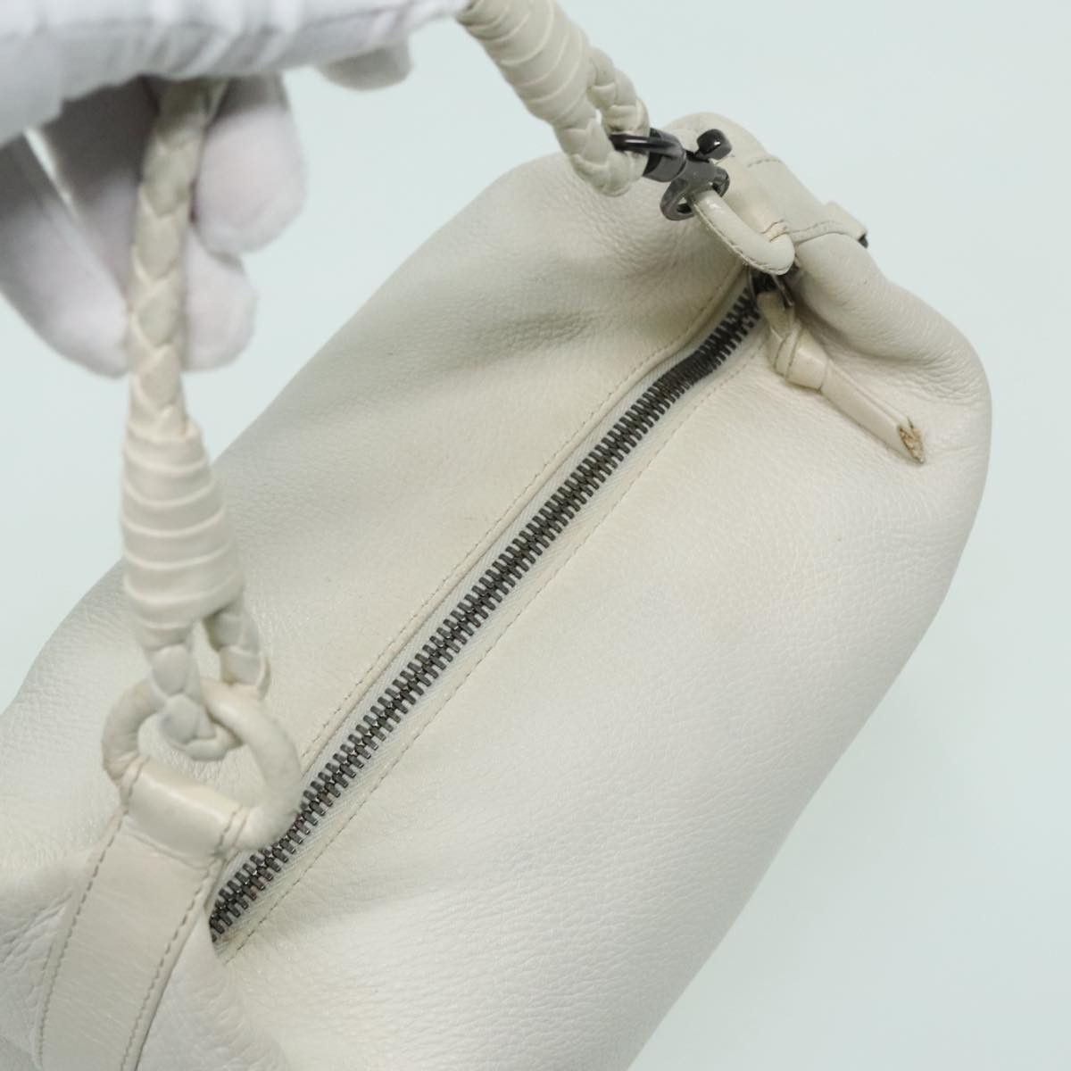 Bottega Veneta White Leather Handbag (Pre-Owned) Size ONE SIZE - 17 Thumbnail