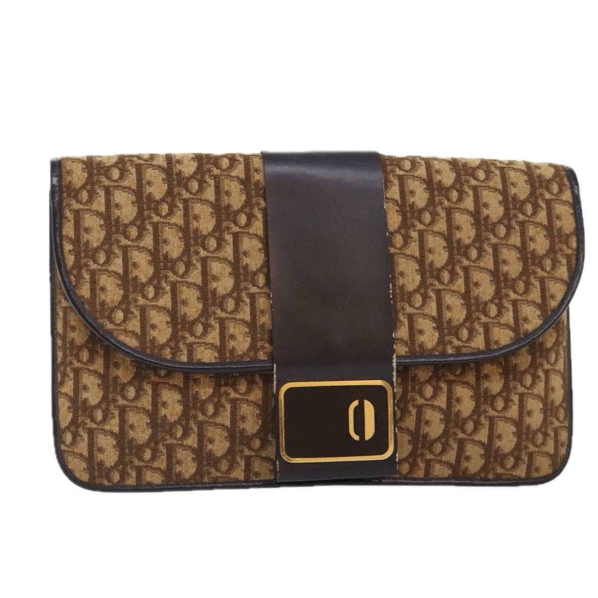 Dior Trotter Brown Canvas Clutch Bag (Pre-Owned) Size ONE SIZE - 17 Thumbnail