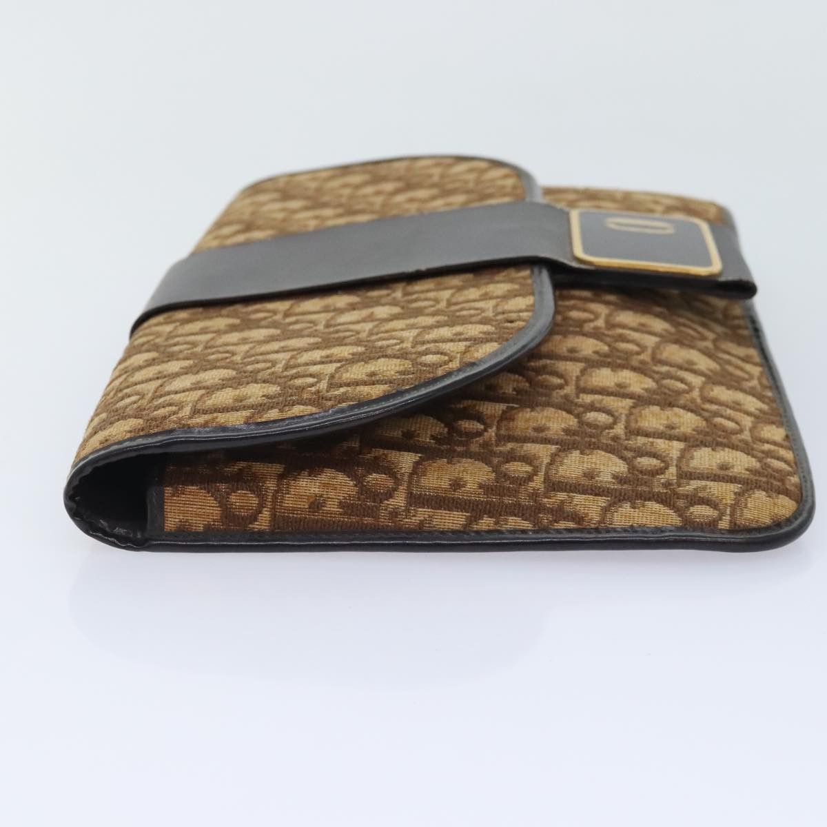 Dior Trotter Brown Canvas Clutch Bag (Pre-Owned) Size ONE SIZE - 3 Thumbnail