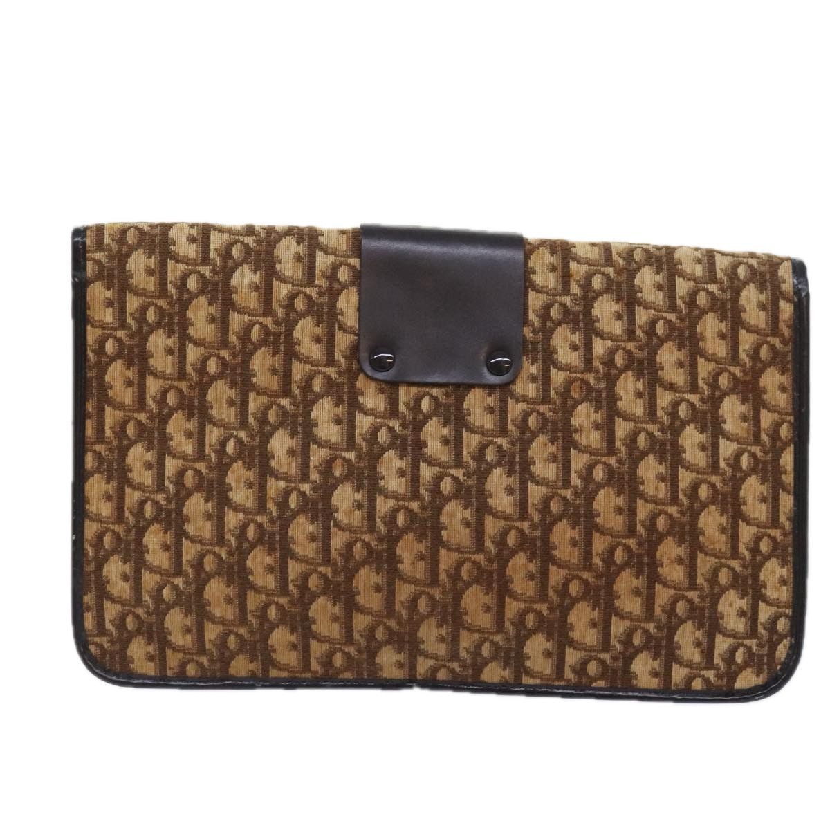 Dior Trotter Brown Canvas Clutch Bag (Pre-Owned) Size ONE SIZE - 2 Thumbnail