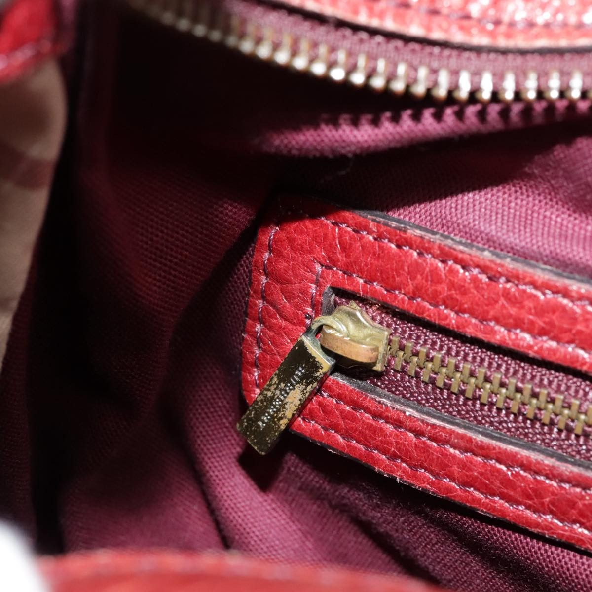 Burberry Red Leather Shoulder Bag (Pre-Owned) Size ONE SIZE - 11 Thumbnail