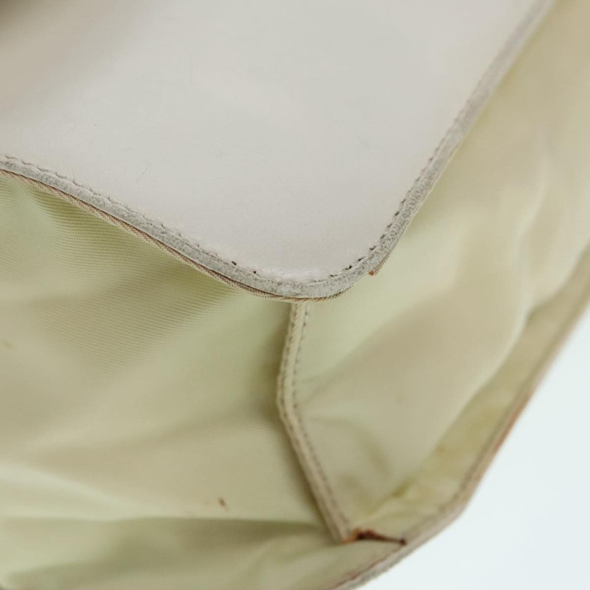 Prada White Leather Shoulder Bag (Pre-Owned) Size ONE SIZE - 7 Thumbnail