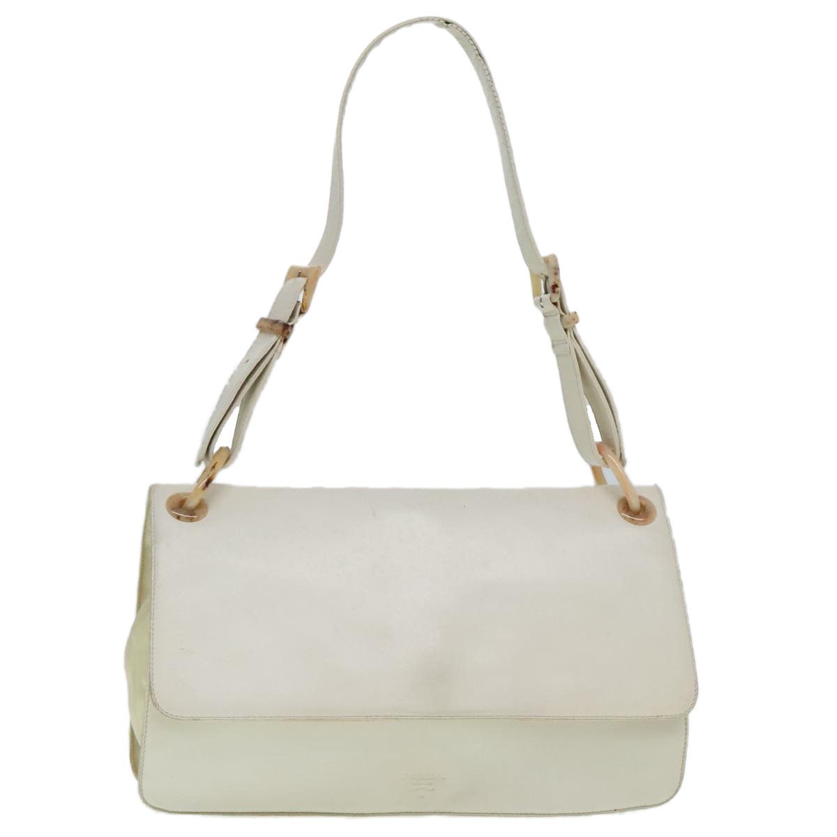 Prada White Leather Shoulder Bag (Pre-Owned) Size ONE SIZE - 18 Thumbnail