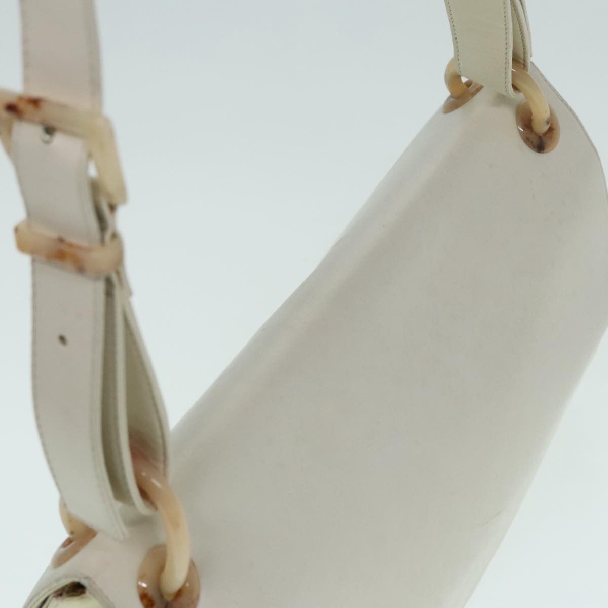 Prada White Leather Shoulder Bag (Pre-Owned) Size ONE SIZE - 12 Thumbnail