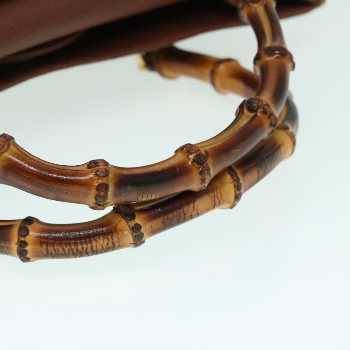 Gucci Bamboo Brown Leather Handbag (Pre-Owned) Size ONE SIZE - 13 Thumbnail
