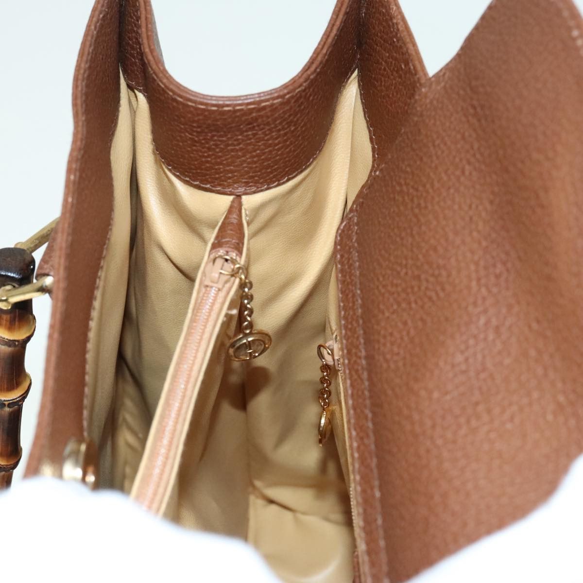 Gucci Bamboo Brown Leather Handbag (Pre-Owned) Size ONE SIZE - 19 Thumbnail