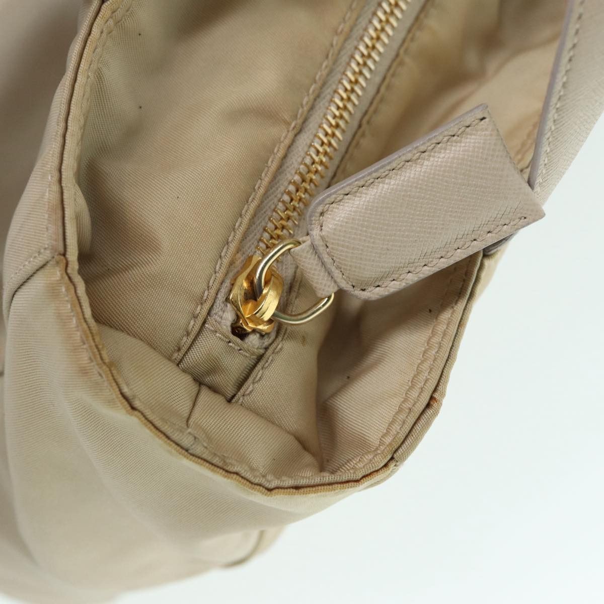 Prada Tessuto Beige Synthetic Handbag (Pre-Owned) Size ONE SIZE - 11 Thumbnail