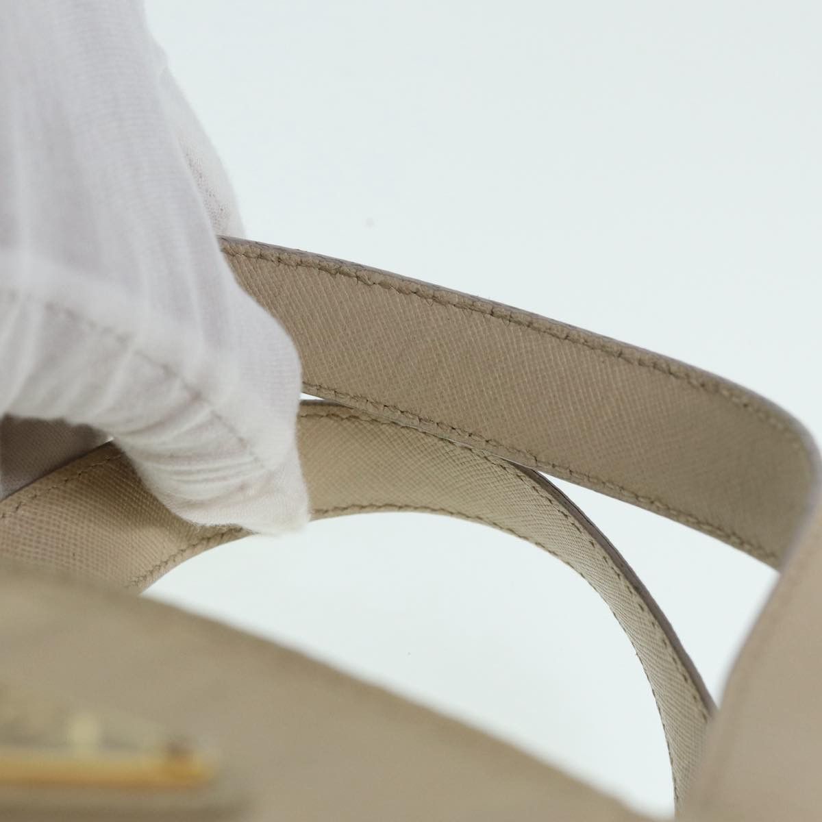 Prada Tessuto Beige Synthetic Handbag (Pre-Owned) Size ONE SIZE - 6 Thumbnail
