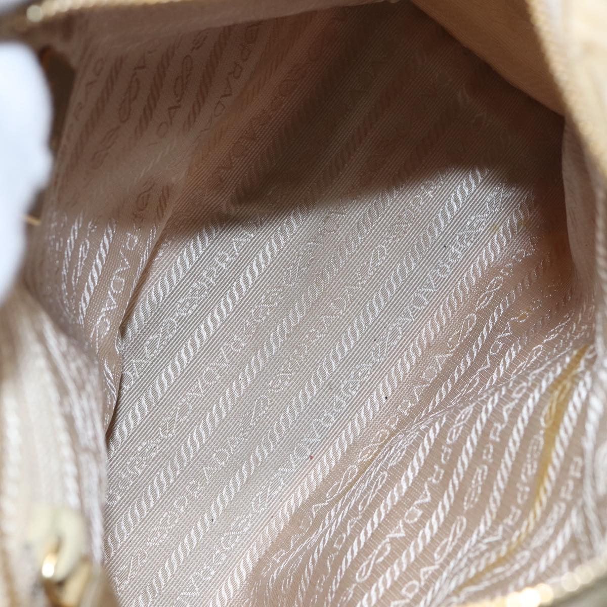 Prada Tessuto Beige Synthetic Handbag (Pre-Owned) Size ONE SIZE - 13 Thumbnail