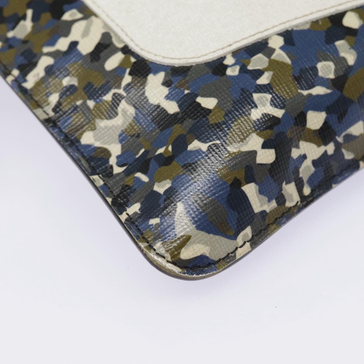 Fendi Monster Navy Canvas Clutch Bag (Pre-Owned) Size ONE SIZE - 6 Thumbnail