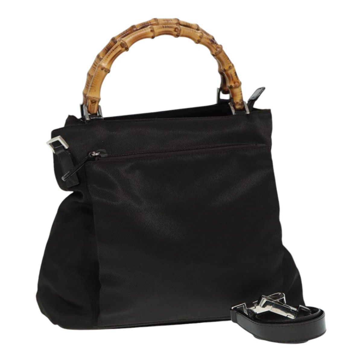 Gucci Bamboo Brown Synthetic Handbag (Pre-Owned) Size ONE SIZE - 13 Thumbnail