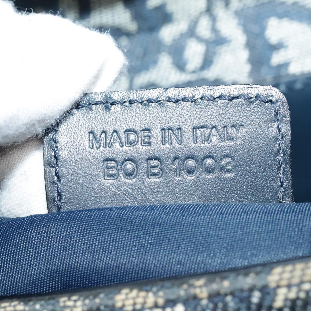 Dior Saddle Navy Canvas Shoulder Bag (Pre-Owned) Size ONE SIZE - 8 Thumbnail