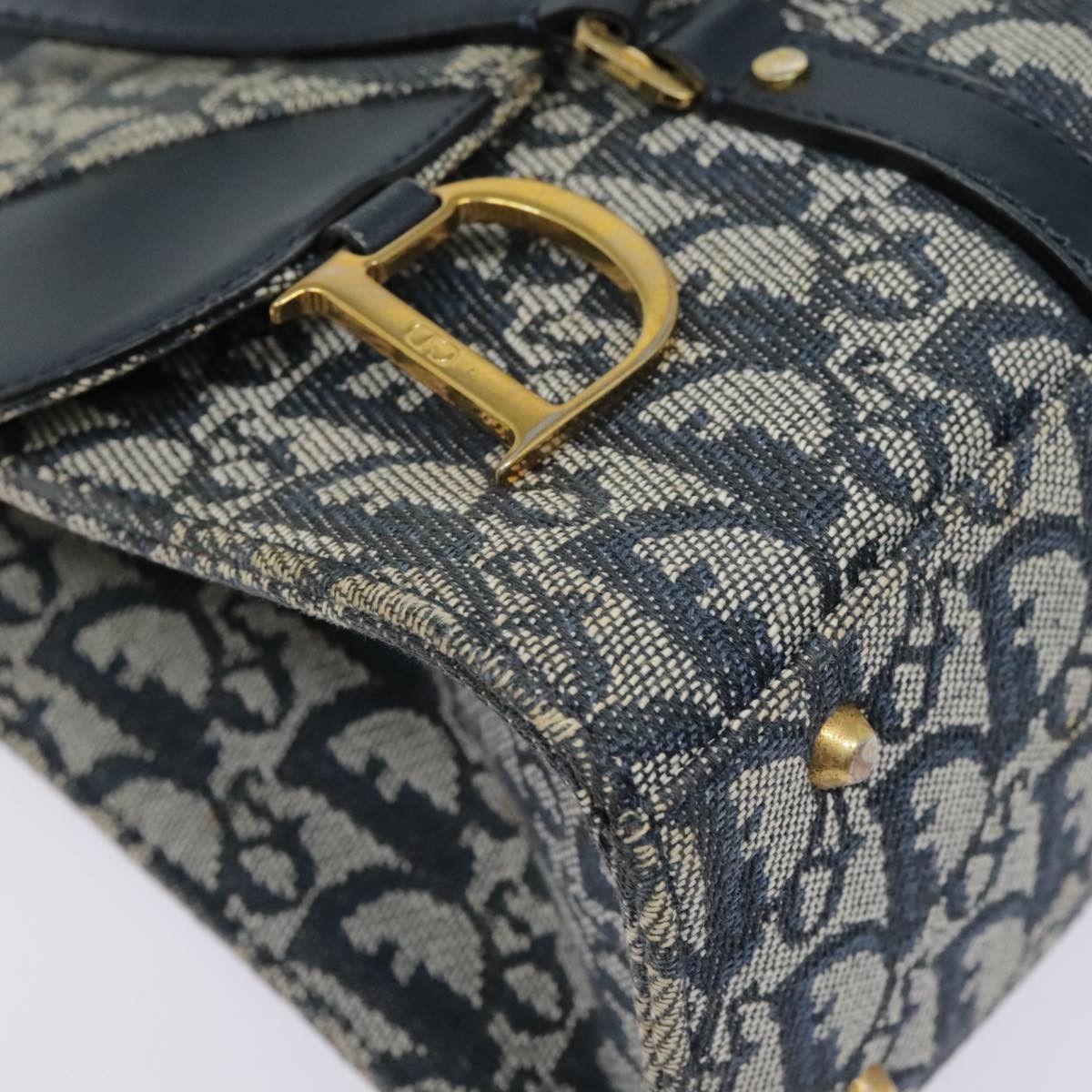 Dior Saddle Navy Canvas Shoulder Bag (Pre-Owned) Size ONE SIZE - 16 Thumbnail