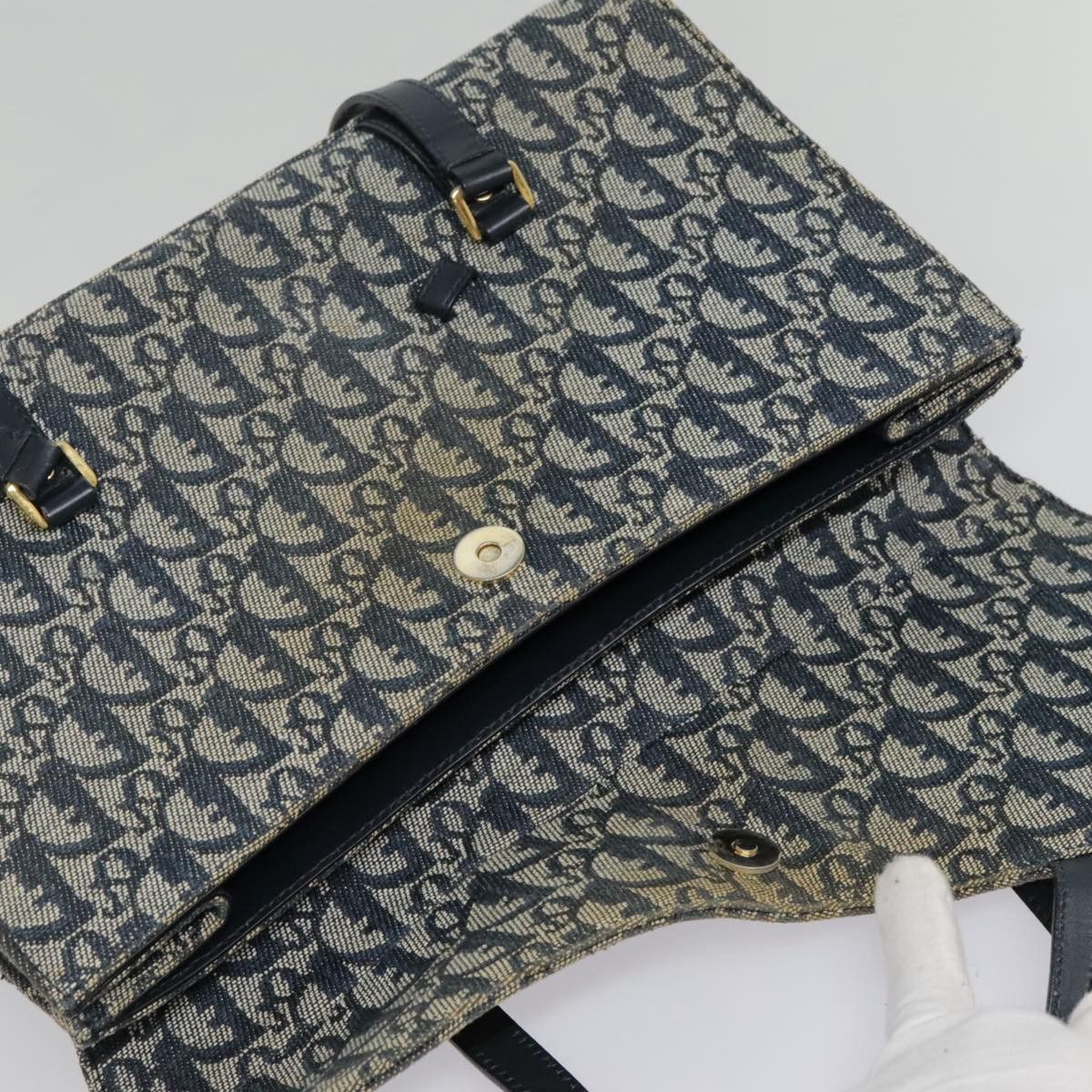 Dior Saddle Navy Canvas Shoulder Bag (Pre-Owned) Size ONE SIZE - 20 Thumbnail