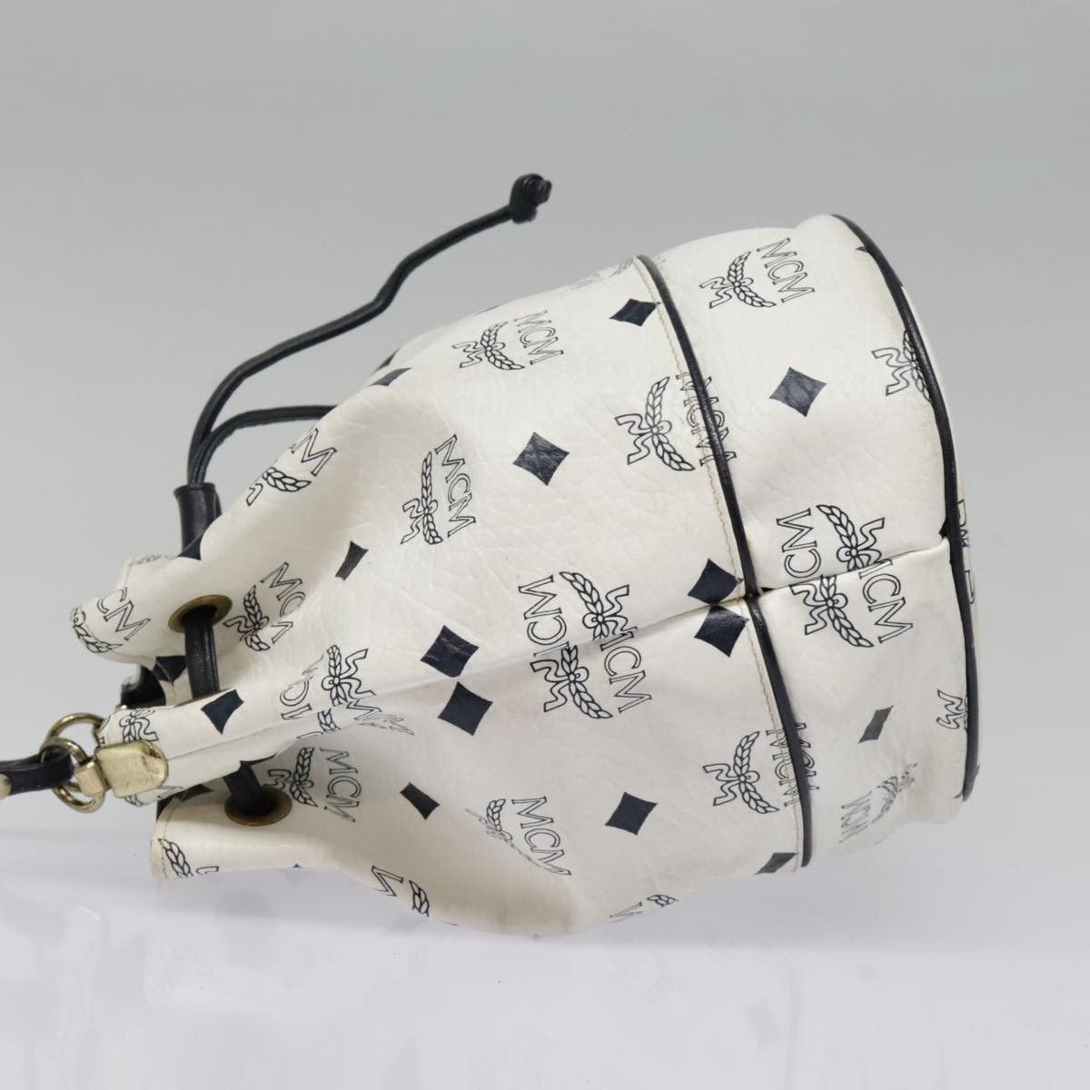 MCM Visetos White Canvas Shoulder Bag (Pre-Owned) Size ONE SIZE - 3 Thumbnail
