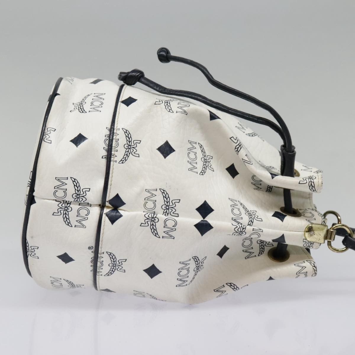 MCM Visetos White Canvas Shoulder Bag (Pre-Owned) Size ONE SIZE - 4 Thumbnail