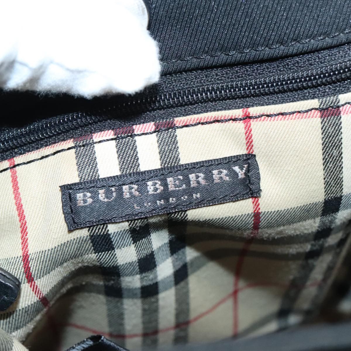 Burberry Black Canvas Handbag (Pre-Owned) Size ONE SIZE - 13 Thumbnail