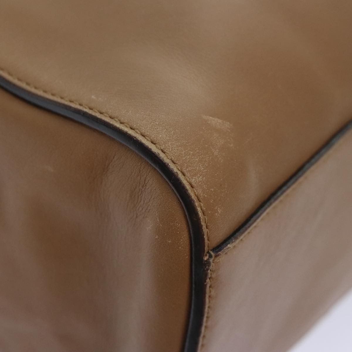 Prada Brown Leather Tote Bag (Pre-Owned) Size ONE SIZE - 10 Thumbnail