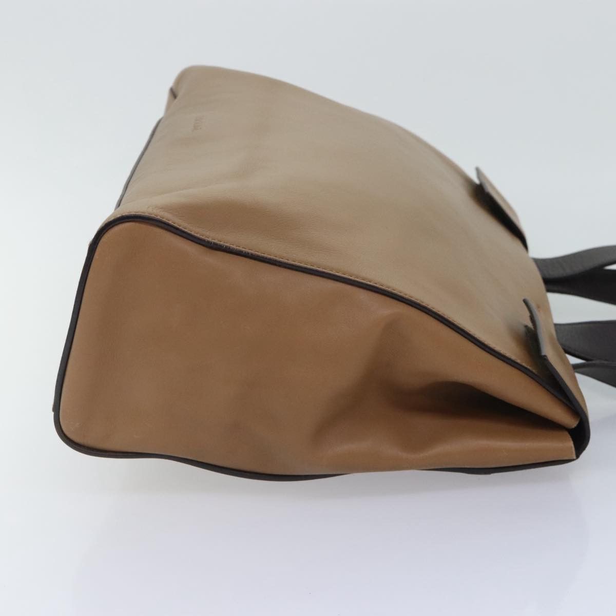 Prada Brown Leather Tote Bag (Pre-Owned) Size ONE SIZE - 3 Thumbnail