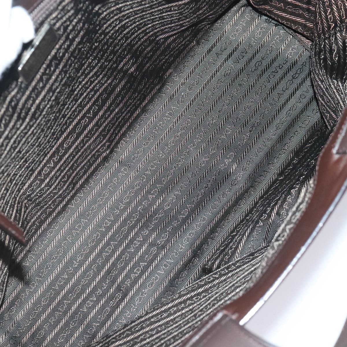 Prada Brown Leather Tote Bag (Pre-Owned) Size ONE SIZE - 12 Thumbnail