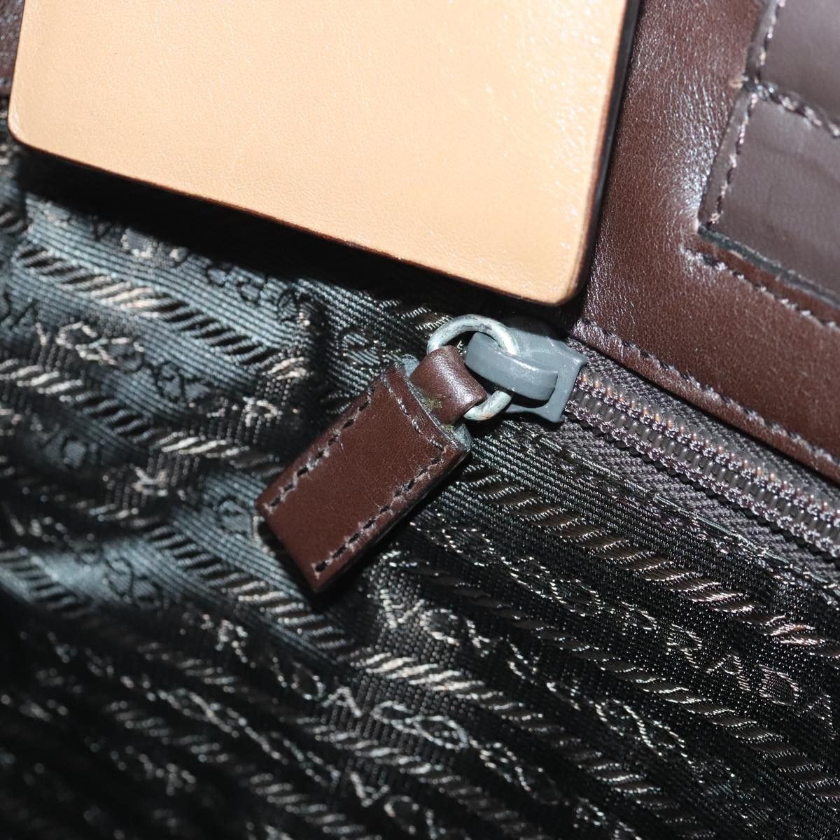 Prada Brown Leather Tote Bag (Pre-Owned) Size ONE SIZE - 11 Thumbnail