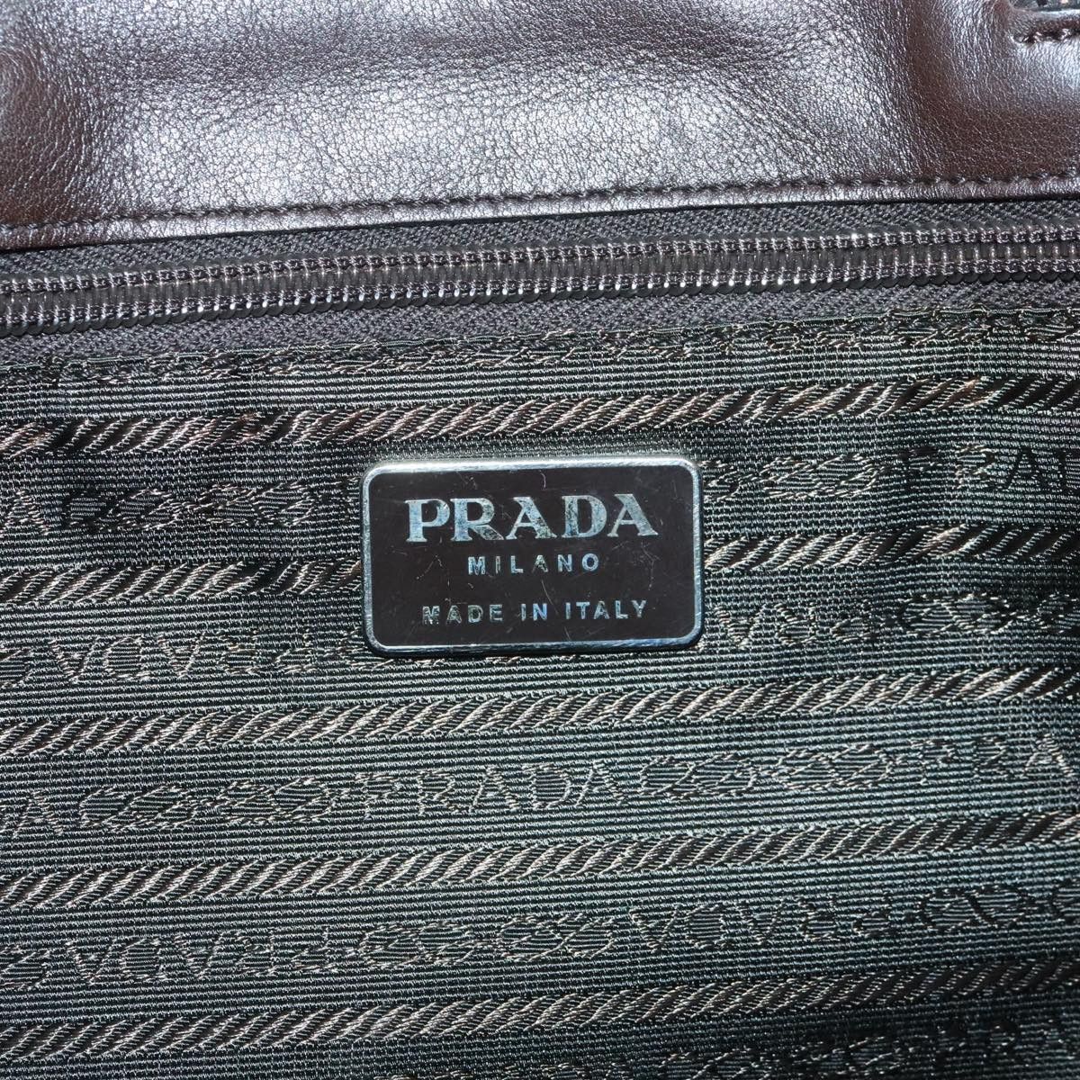 Prada Brown Leather Tote Bag (Pre-Owned) Size ONE SIZE - 14 Thumbnail
