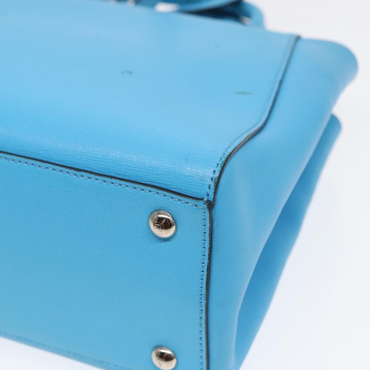 Fendi 2Jours Blue Leather Handbag (Pre-Owned) Size ONE SIZE - 18 Thumbnail