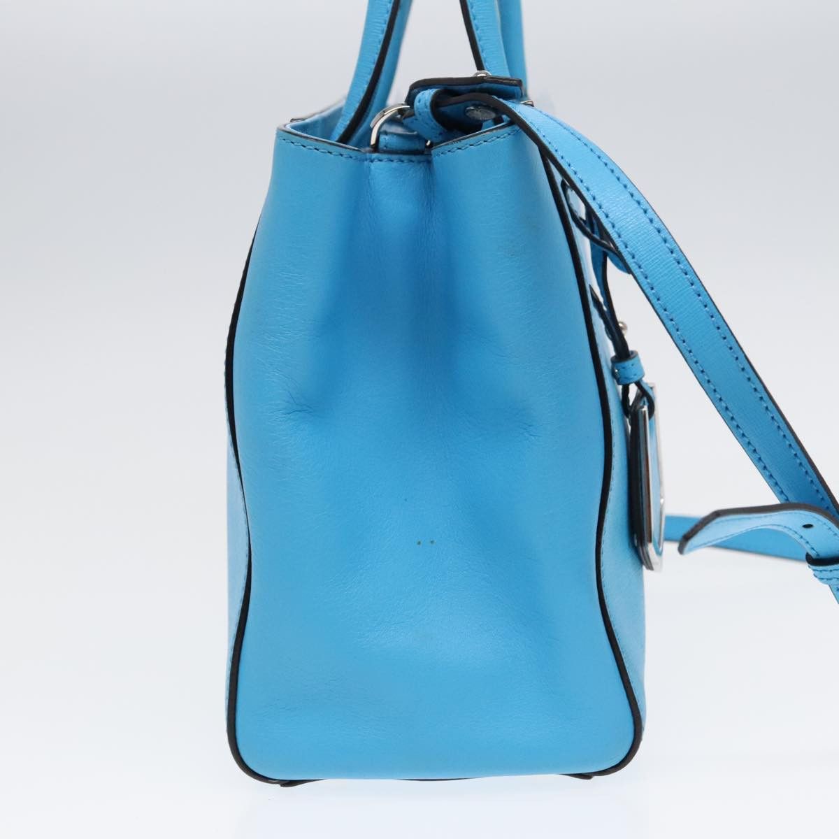 Fendi 2Jours Blue Leather Handbag (Pre-Owned) Size ONE SIZE - 3 Thumbnail