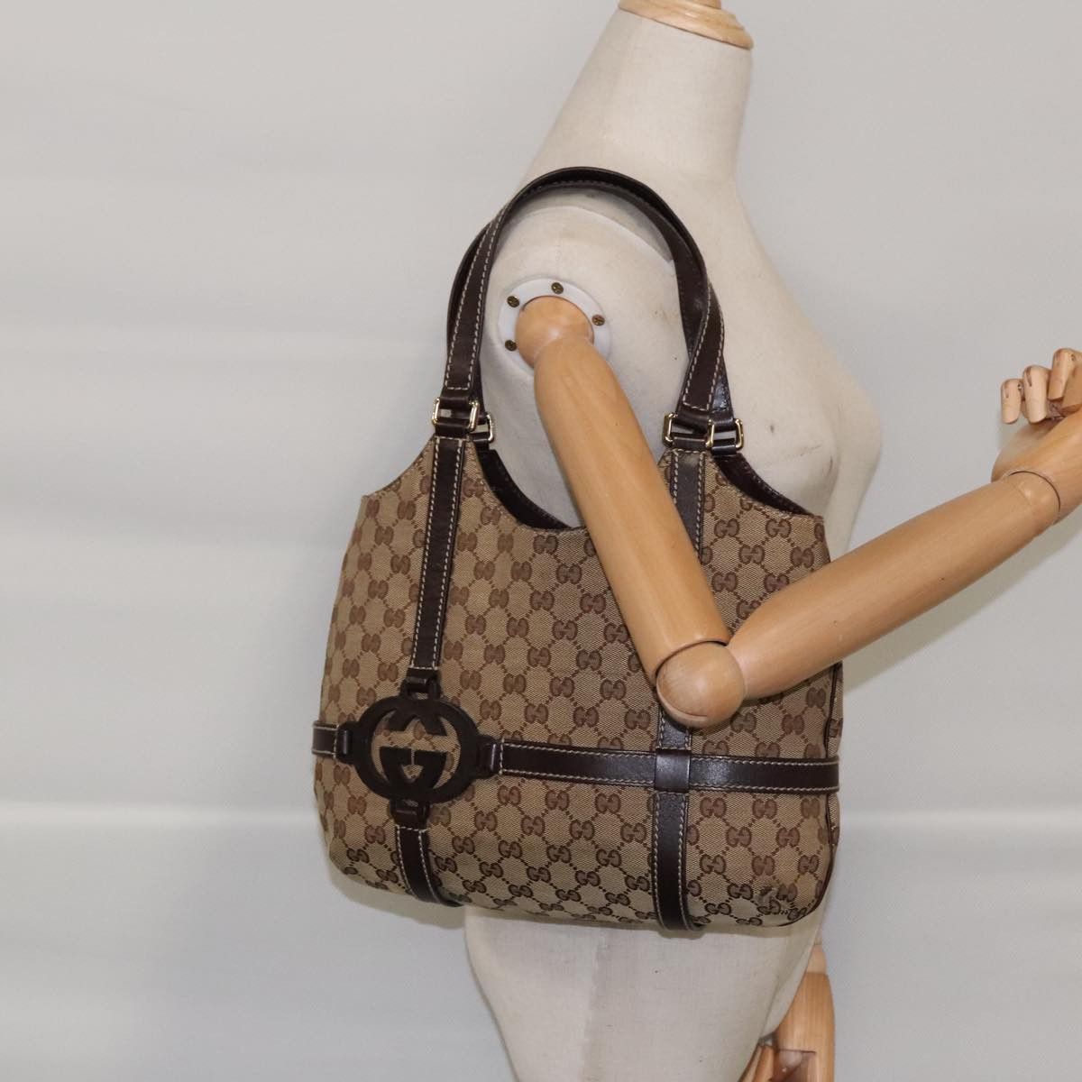 Gucci Beige Canvas Tote Bag (Pre-Owned) Size ONE SIZE - 14 Thumbnail