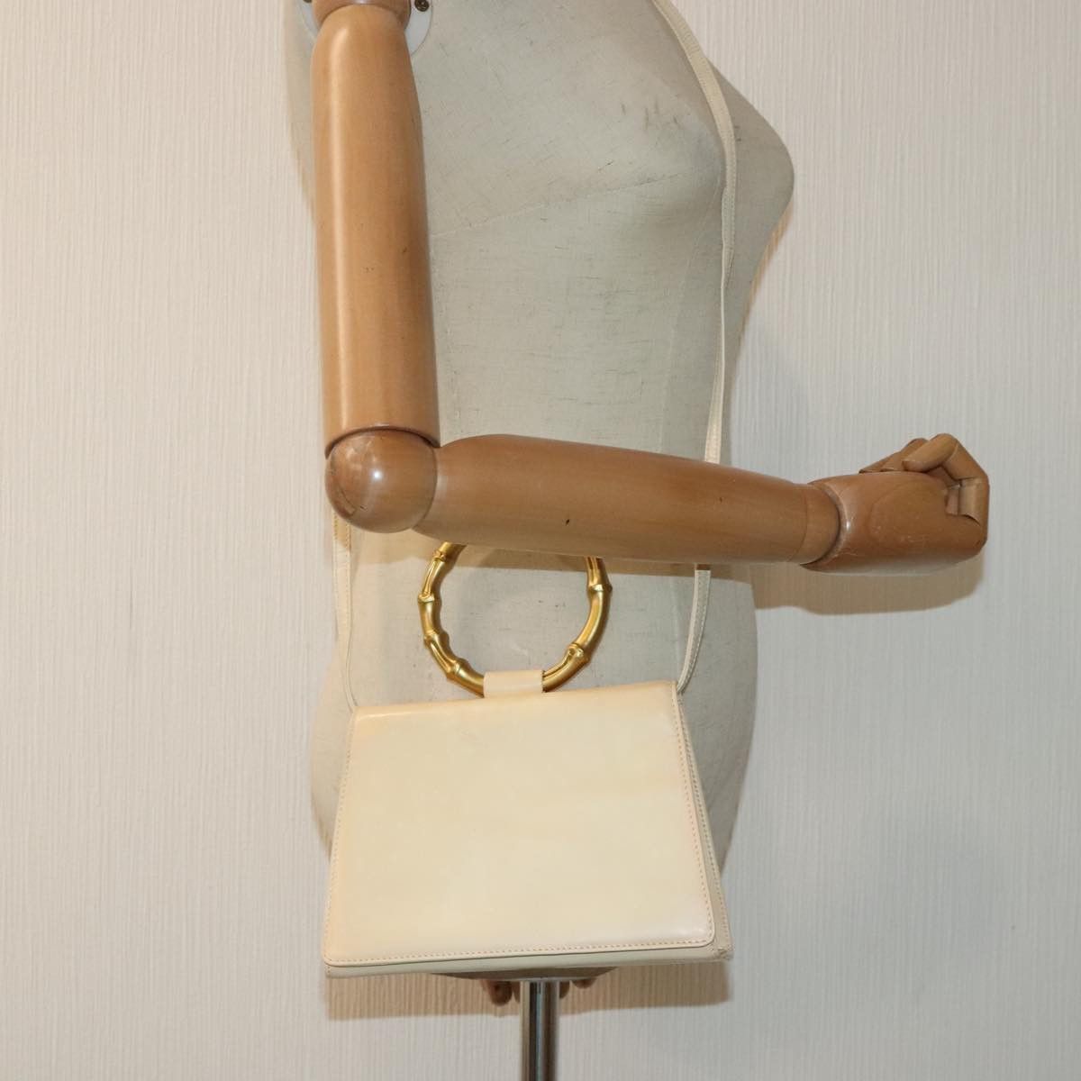 Gucci Bamboo Beige Leather Handbag (Pre-Owned) Size ONE SIZE - 18 Thumbnail