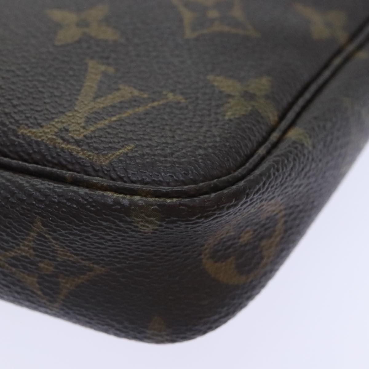 Pochette Accessoire Brown Canvas Shoulder Bag (Pre-Owned)