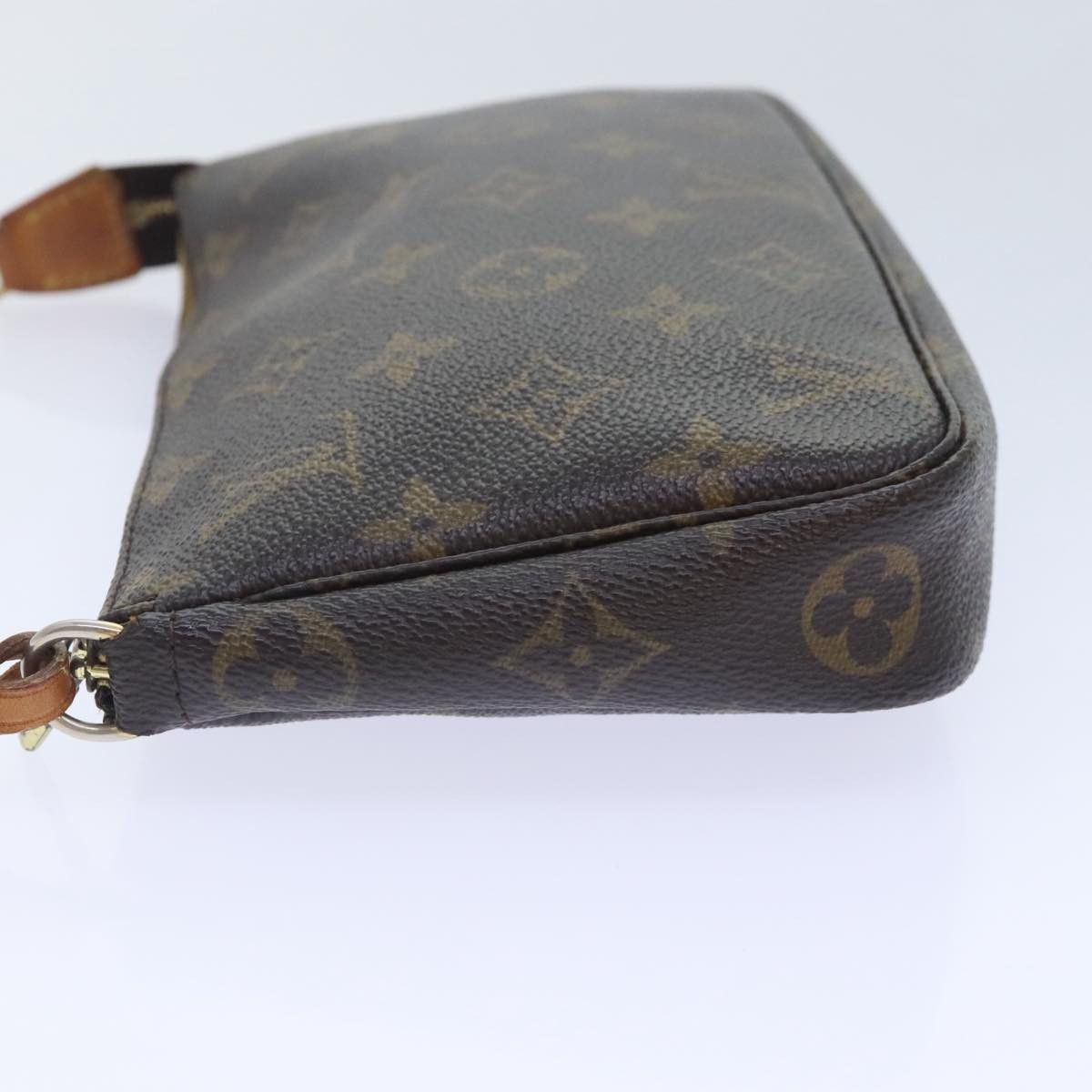 Pochette Accessoire Brown Canvas Shoulder Bag (Pre-Owned)