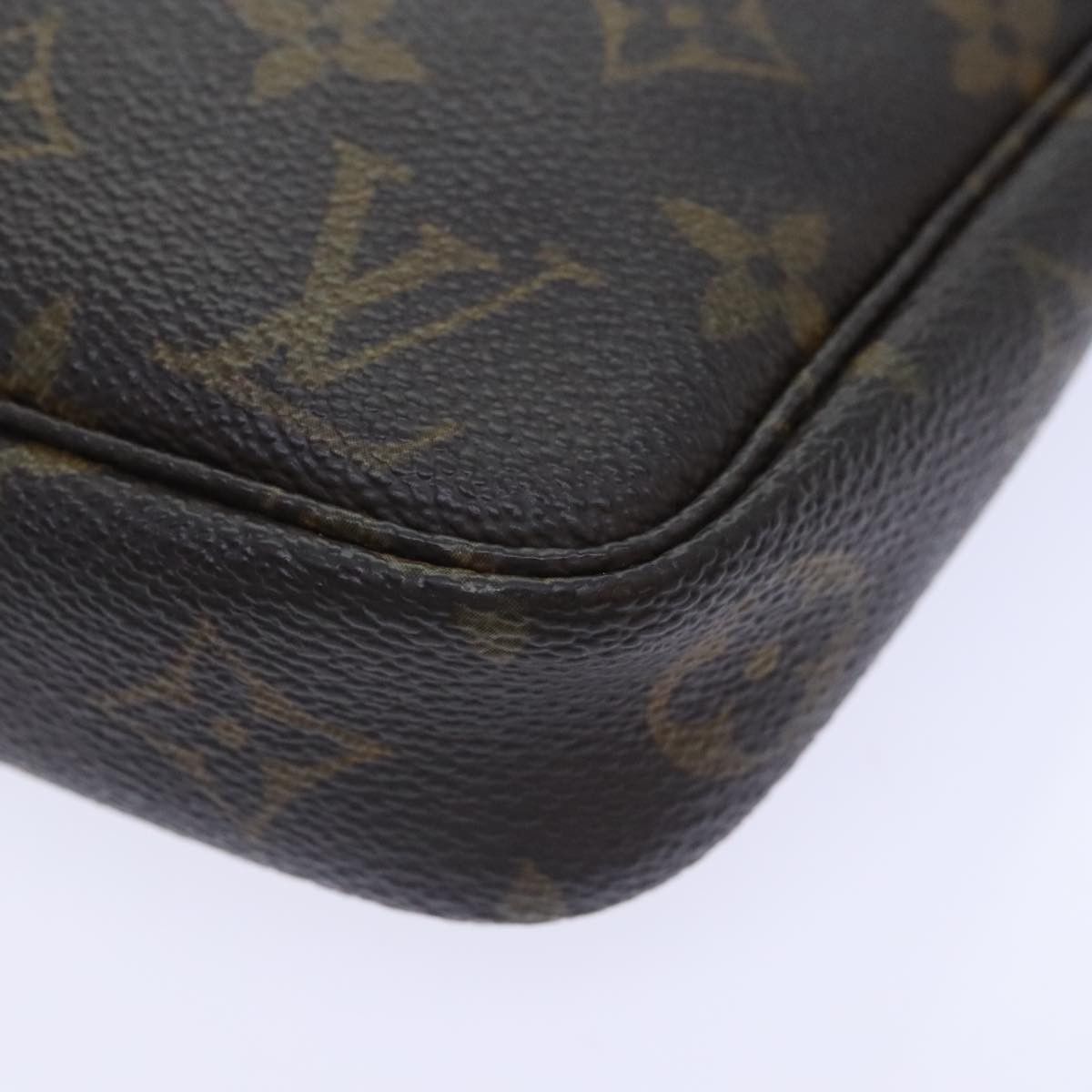 Pochette Accessoire Brown Canvas Shoulder Bag (Pre-Owned)