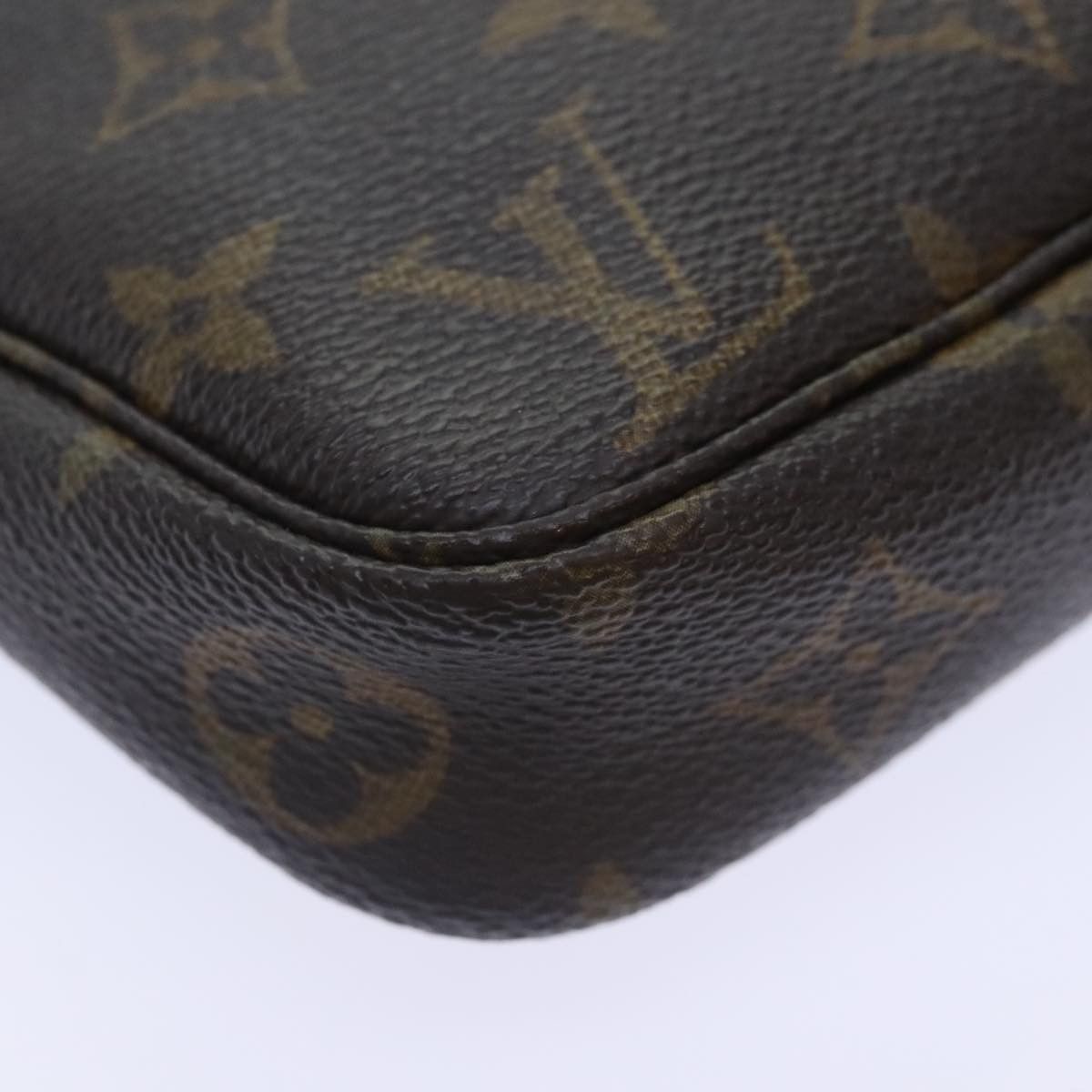 Pochette Accessoire Brown Canvas Shoulder Bag (Pre-Owned)