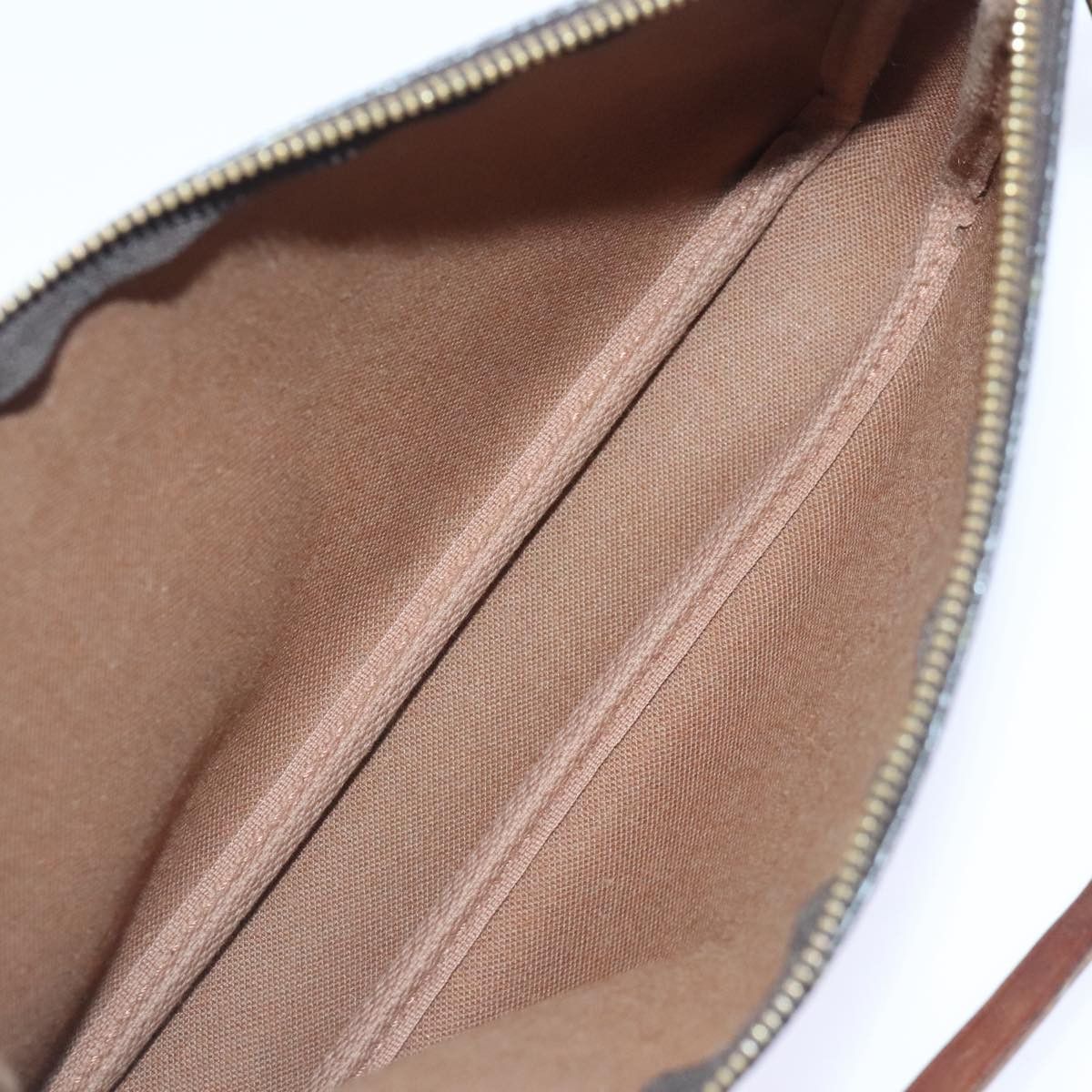 Pochette Accessoire Brown Canvas Shoulder Bag (Pre-Owned)