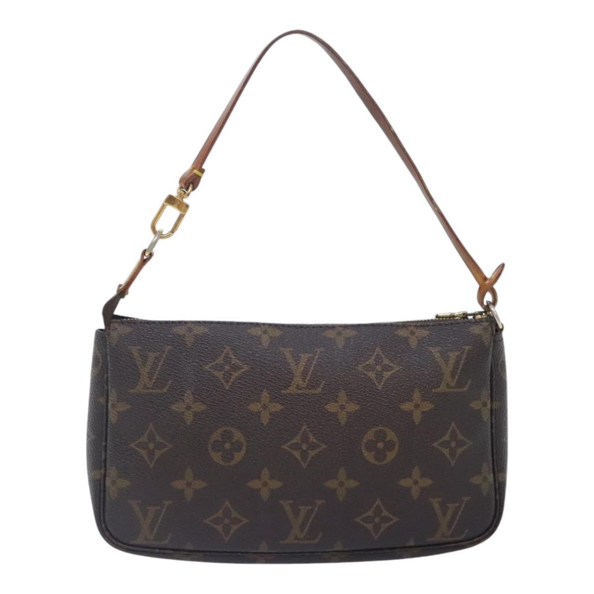 Pochette Accessoire Brown Canvas Shoulder Bag (Pre-Owned)