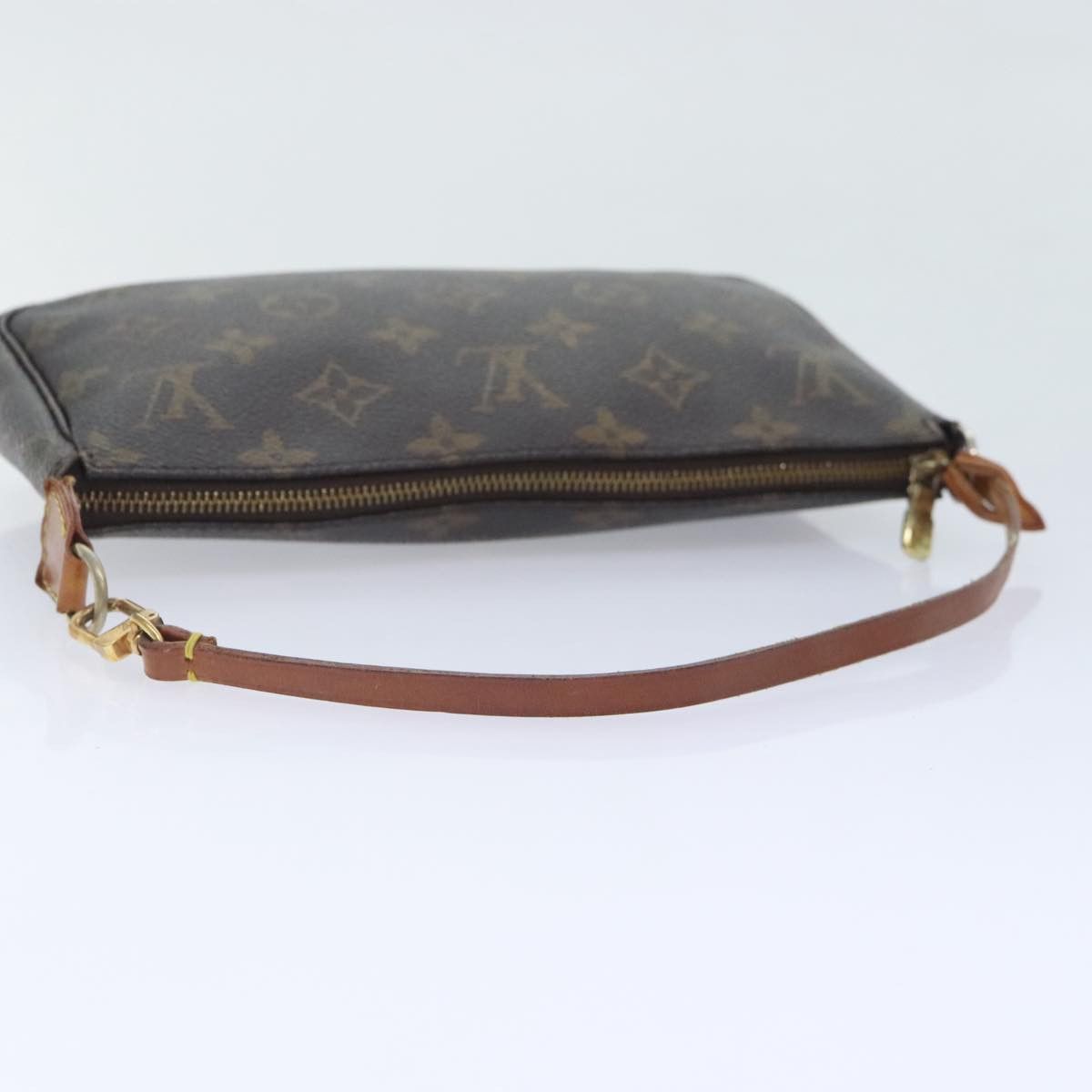 Pochette Accessoire Brown Canvas Shoulder Bag (Pre-Owned)