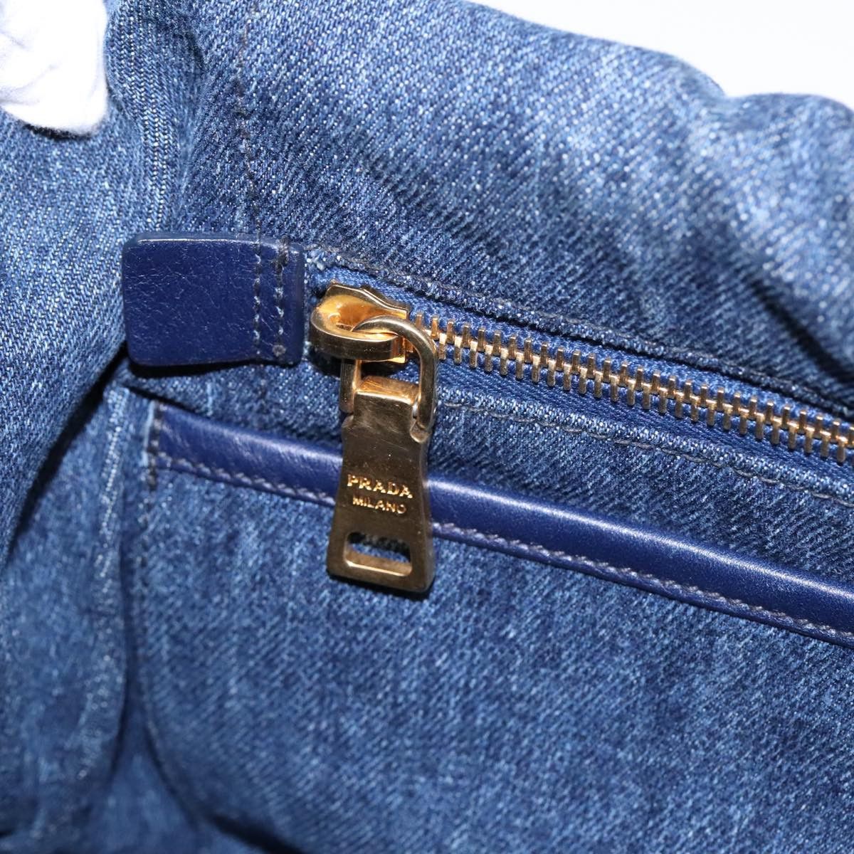 Prada Canapa Blue Denim - Jeans Handbag (Pre-Owned) Size ONE SIZE - 13 Thumbnail