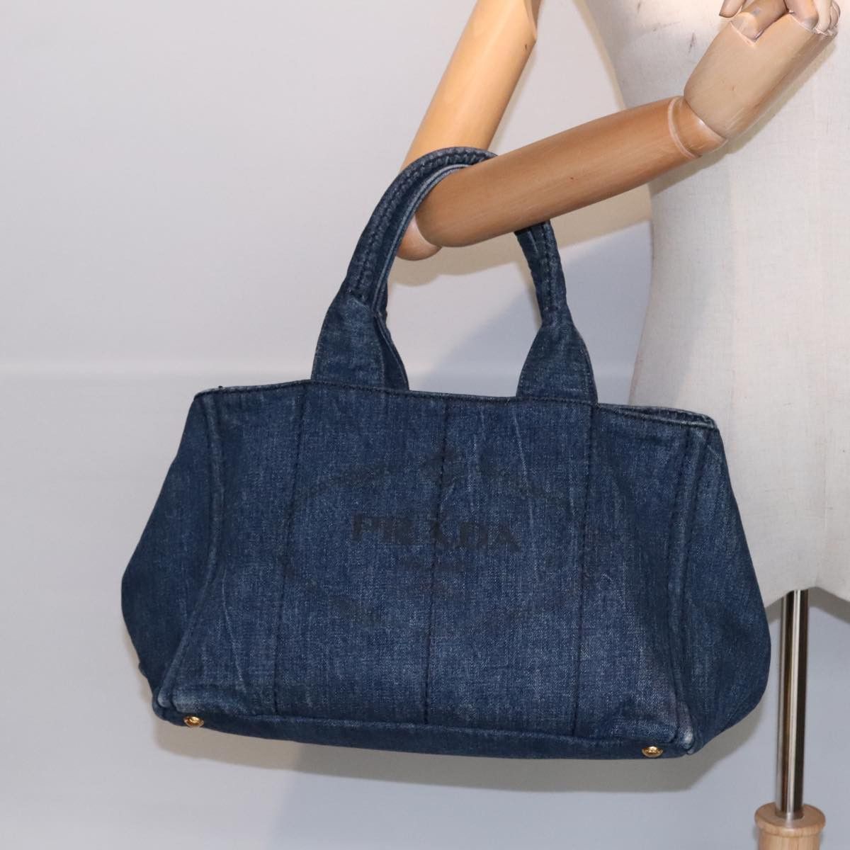 Prada Canapa Blue Denim - Jeans Handbag (Pre-Owned) Size ONE SIZE - 14 Thumbnail